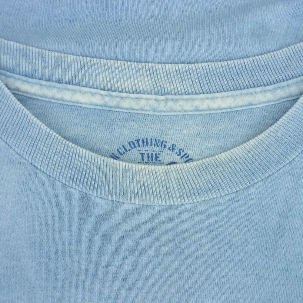 TENDERLOIN テンダーロイン T-TEE ZIG ZAG ジグザグ 半袖 Tシャツ ライトブルー系 M【中古】