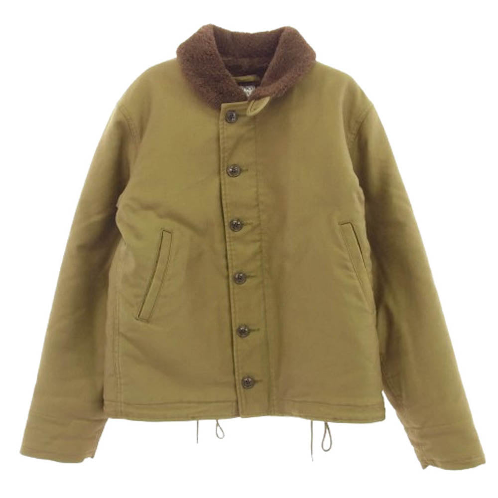 TENDERLOIN テンダーロイン T-1 DECK JKT アルパカ ボア デッキ ジャケット カーキ系 38【中古】