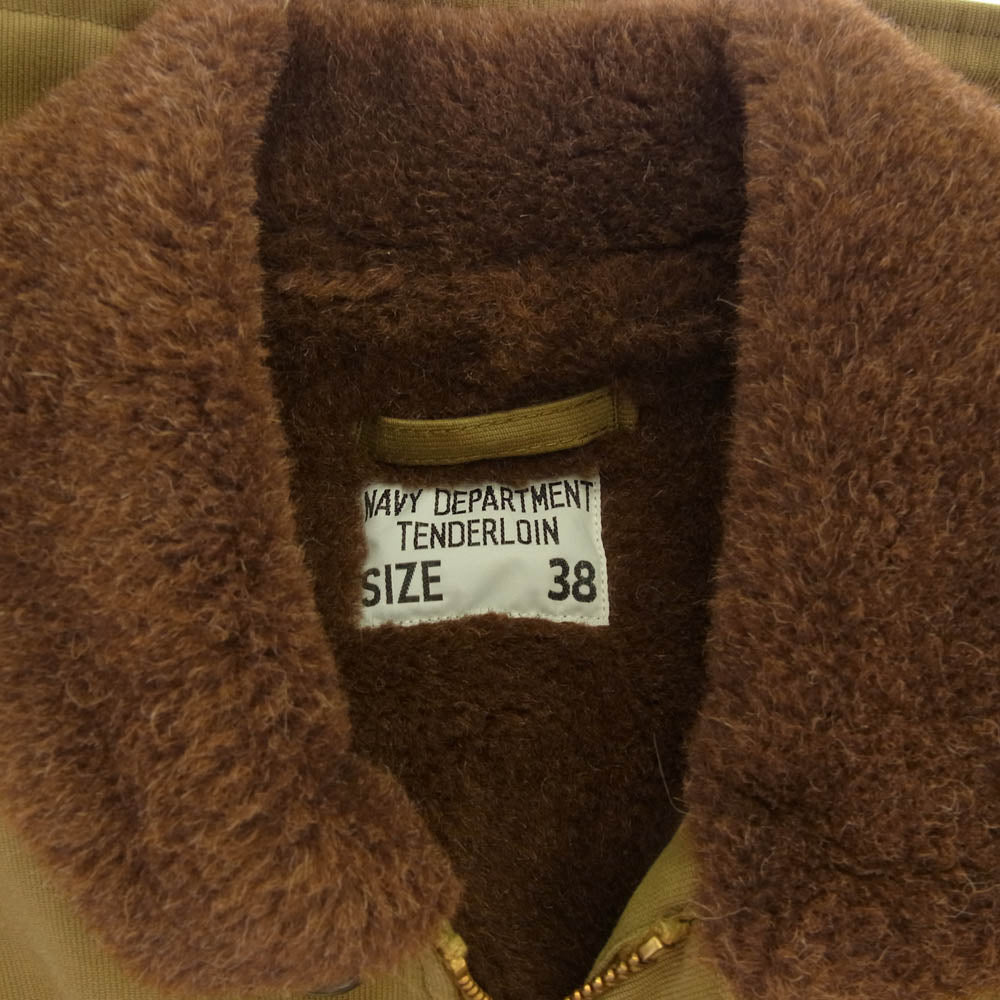 TENDERLOIN テンダーロイン T-1 DECK JKT アルパカ ボア デッキ ジャケット カーキ系 38【中古】