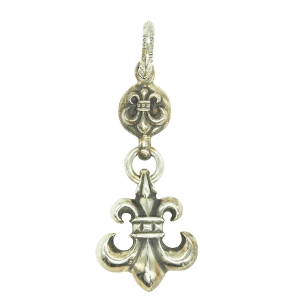 CHROME HEARTS クロムハーツ（原本無） ユナイテッドアローズレシート付属 1BALL BS FLEUR 1ボール BSフレア チャーム ペンダントトップ ネックレス シルバー系【中古】
