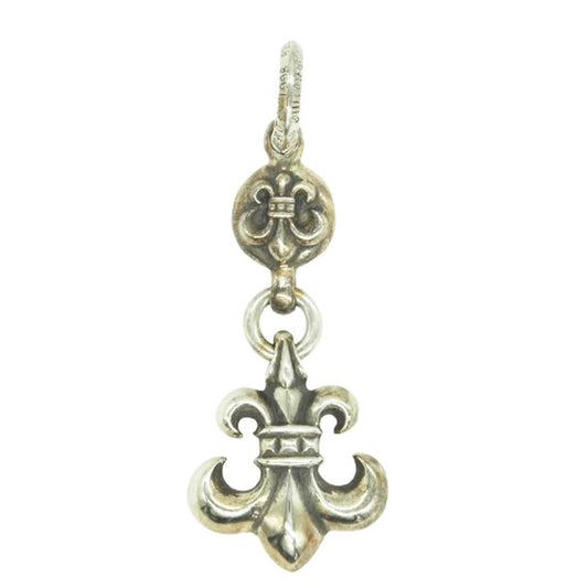 CHROME HEARTS クロムハーツ（原本無） ユナイテッドアローズレシート付属 1BALL BS FLEUR 1ボール BSフレア チャーム ペンダントトップ ネックレス シルバー系【中古】
