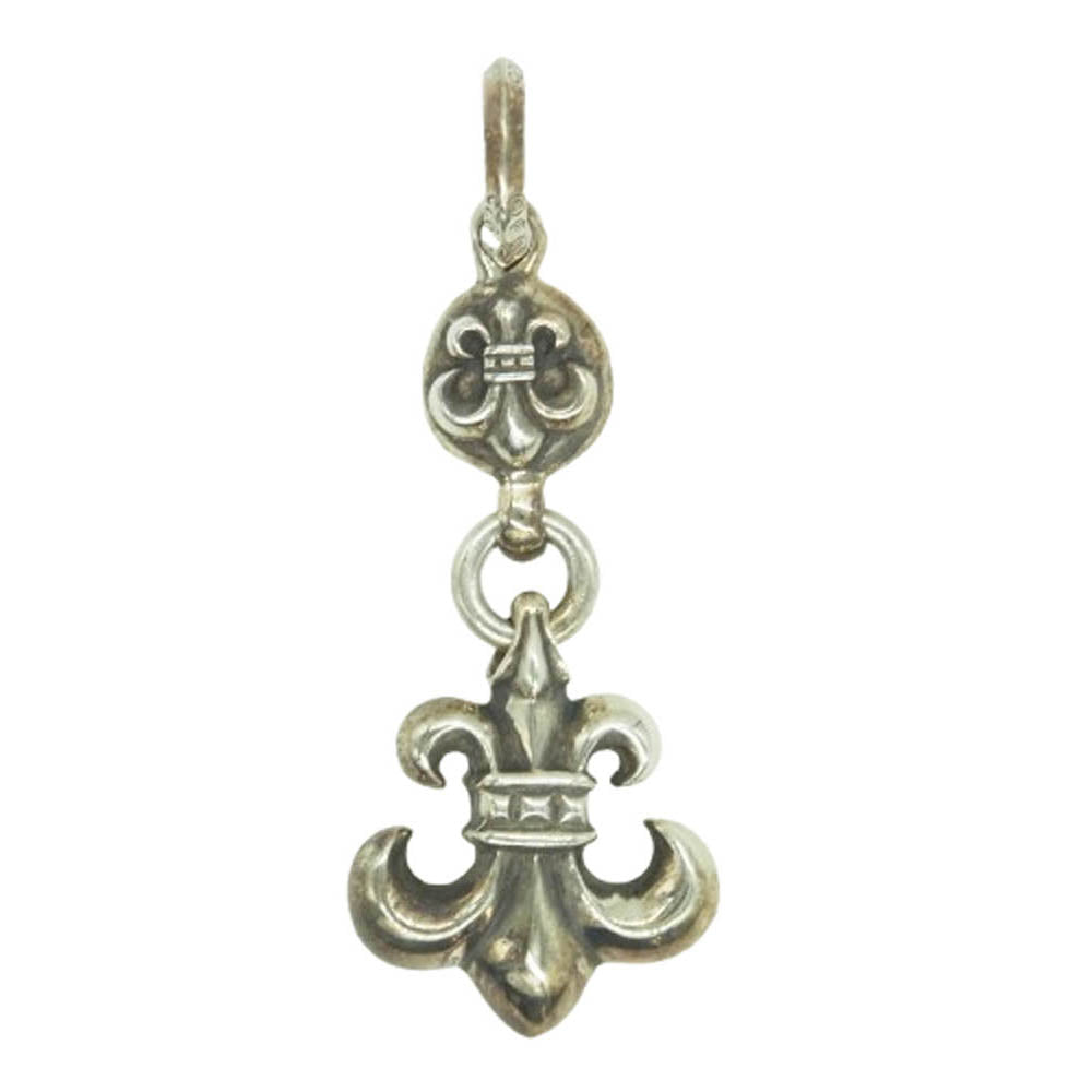 CHROME HEARTS クロムハーツ（原本無） ユナイテッドアローズレシート付属 1BALL BS FLEUR 1ボール BSフレア チャーム ペンダントトップ ネックレス シルバー系【中古】