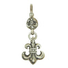 CHROME HEARTS クロムハーツ（原本無） ユナイテッドアローズレシート付属 1BALL BS FLEUR 1ボール BSフレア チャーム ペンダントトップ ネックレス シルバー系【中古】