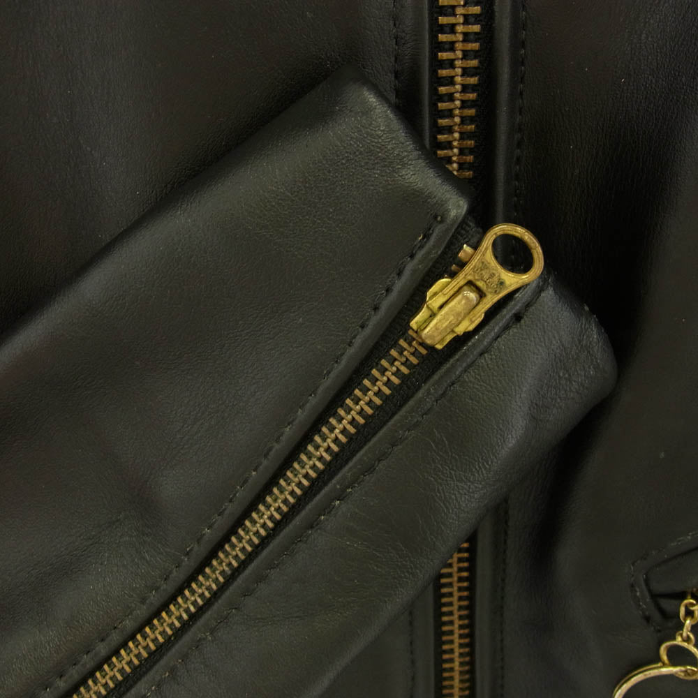 VANSON バンソン ENF 34 ENF LEATHER JACKET インフィールド シングル ライダース ジャケット ブラック系 34【中古】