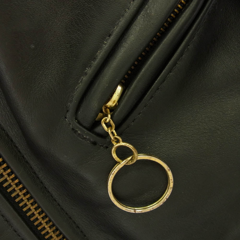 VANSON バンソン ENF 34 ENF LEATHER JACKET インフィールド シングル ライダース ジャケット ブラック系 34【中古】