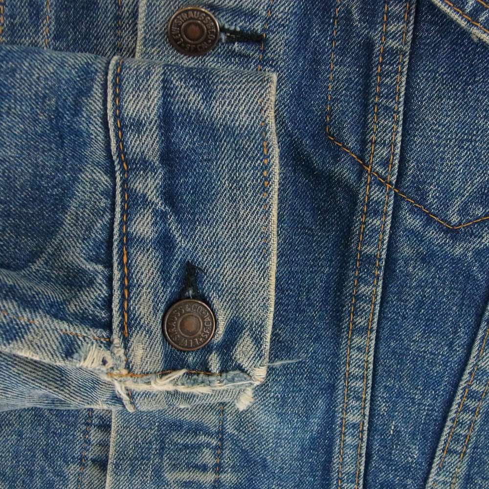 Levi's リーバイス ヴィンテージ 70s ボタン裏刻印525 70505 BIG E 4th 裏地ブランケット デニム ジャケット インディゴブルー系【中古】