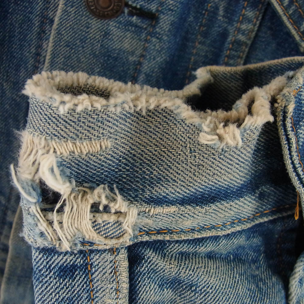 Levi's リーバイス ヴィンテージ 70s ボタン裏刻印525 70505 BIG E 4th 裏地ブランケット デニム ジャケット インディゴブルー系【中古】
