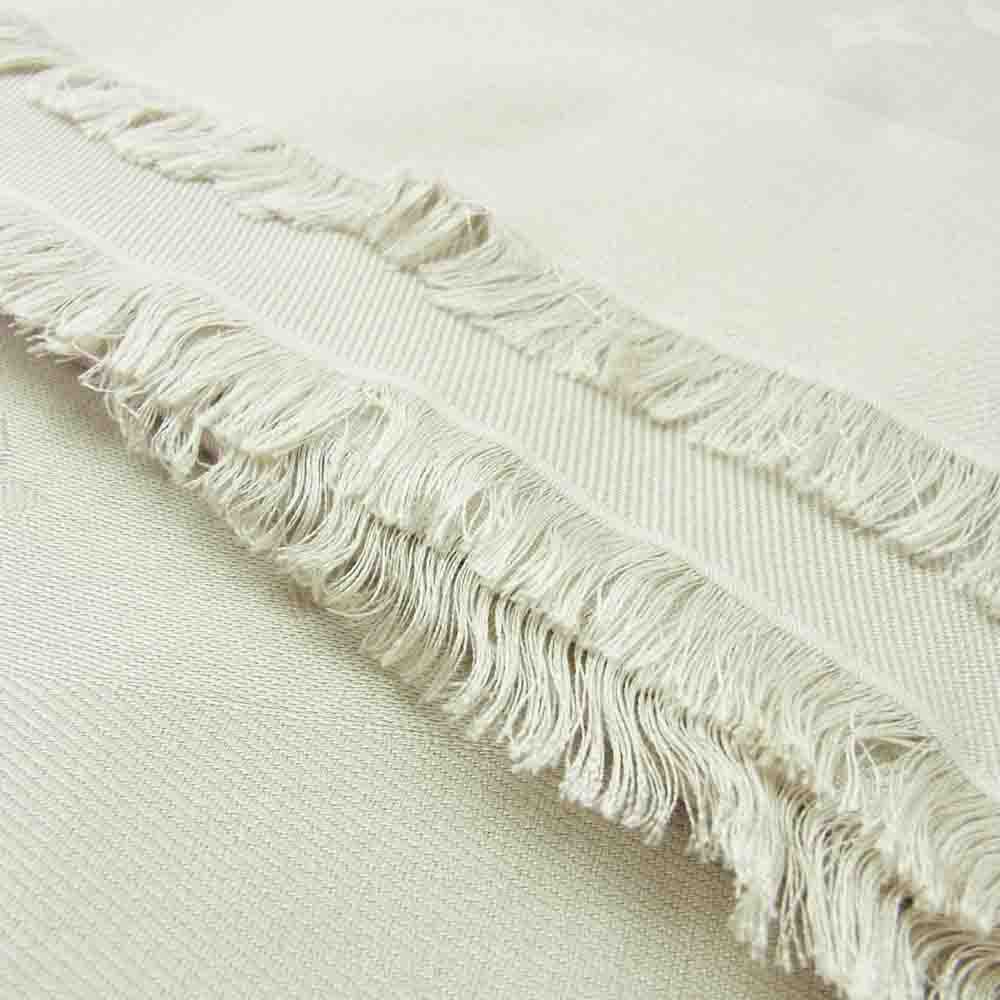 LOUIS VUITTON ルイ・ヴィトン シルク ウール ショール モノグラム ストール　 ベージュ系【中古】