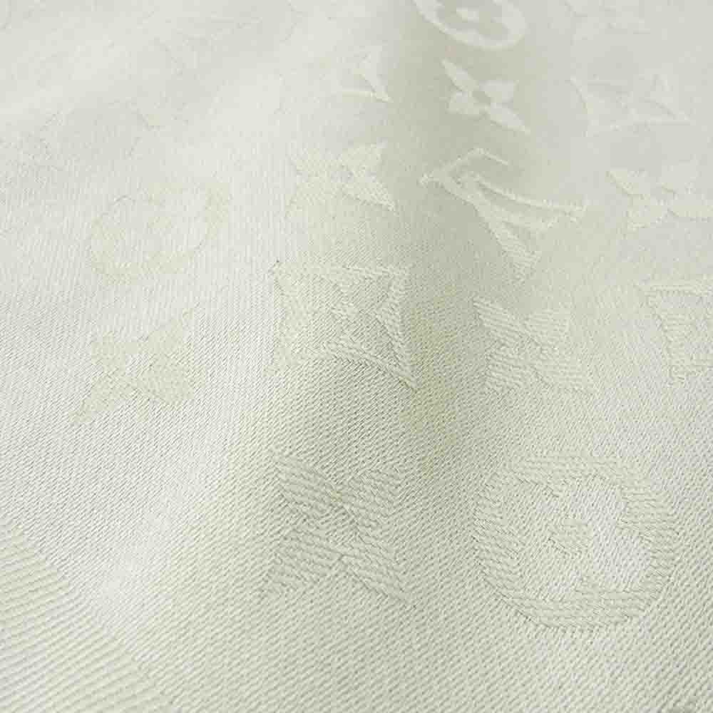 LOUIS VUITTON ルイ・ヴィトン シルク ウール ショール モノグラム ストール　 ベージュ系【中古】