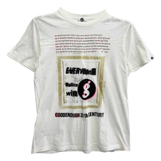 GOODENOUGH グッドイナフ 15AW FLAME TEE フレーム 半袖 Tシャツ ホワイト系 3【中古】