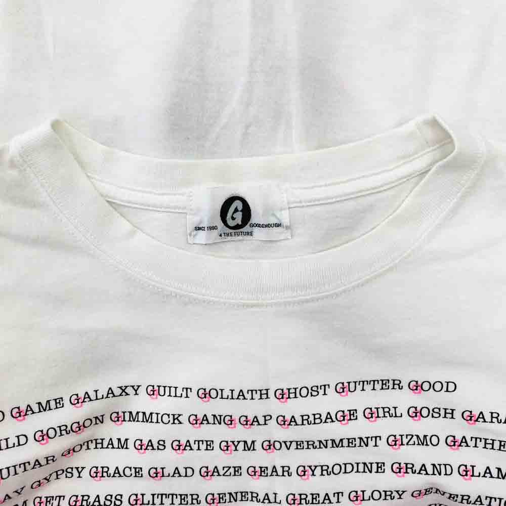 GOODENOUGH グッドイナフ 15AW FLAME TEE フレーム 半袖 Tシャツ ホワイト系 3【中古】