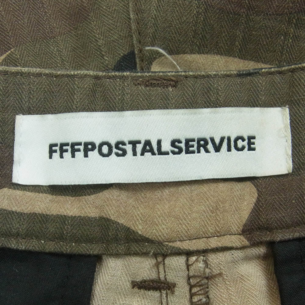 トリプルエフポスタルサービス Wide Back Zip Cargo Pants ワイド カーゴ ジップ パンツ ブラウン系 グリーン系 サイズ表記なし【中古】