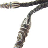 CHROME HEARTS クロムハーツ（原本無） LEATHER BRAID スクロール レザーブレード ネックレス チェーン ブラック系【中古】