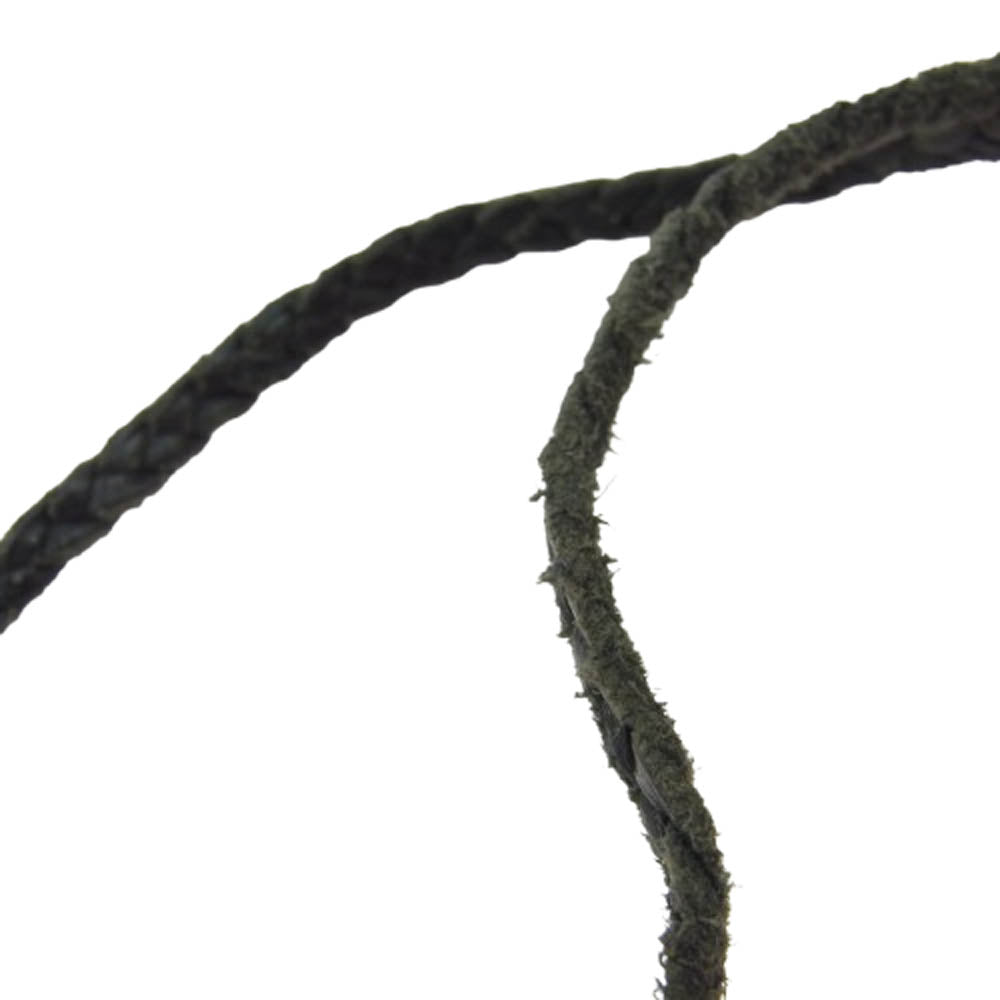 CHROME HEARTS クロムハーツ（原本無） LEATHER BRAID スクロール レザーブレード ネックレス チェーン ブラック系【中古】