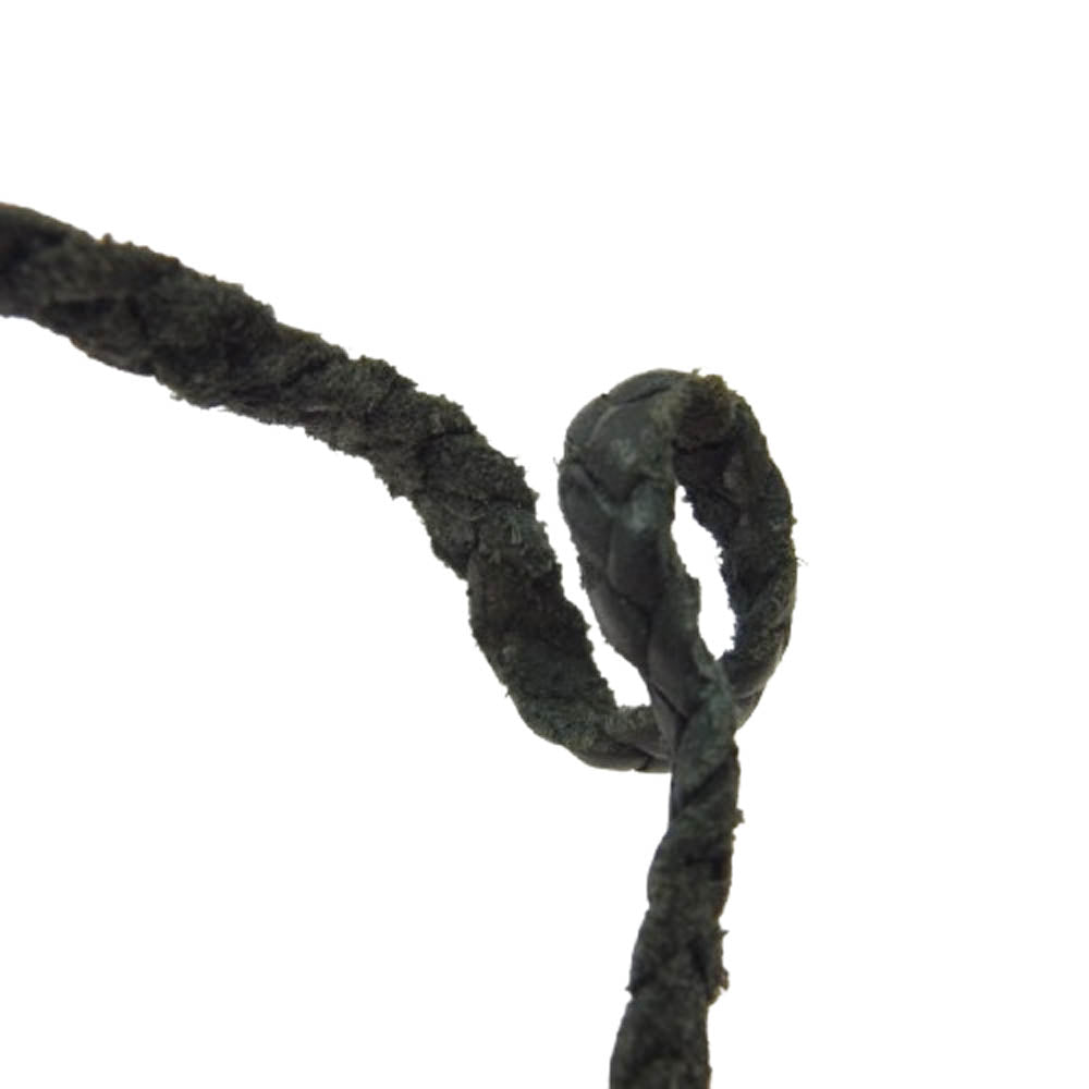 CHROME HEARTS クロムハーツ（原本無） LEATHER BRAID スクロール レザーブレード ネックレス チェーン ブラック系【中古】