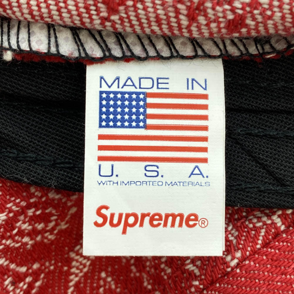 Supreme シュプリーム 25SS Bandana Jacquard Camp Cap レッド ボックスロゴ バンダナ ジャガード キャンプ キャップ 帽子 レッド系【美品】【中古】