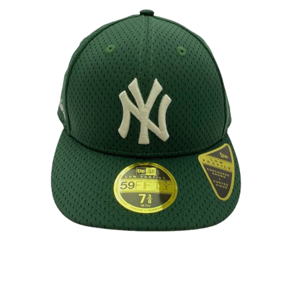 エメレオンドレ × NEW ERA ニューエラ NEWYORK YANKEES ニューヨークヤンキース メッシュ キャップ 帽子 グリーン系 7 3/8【美品】【中古】