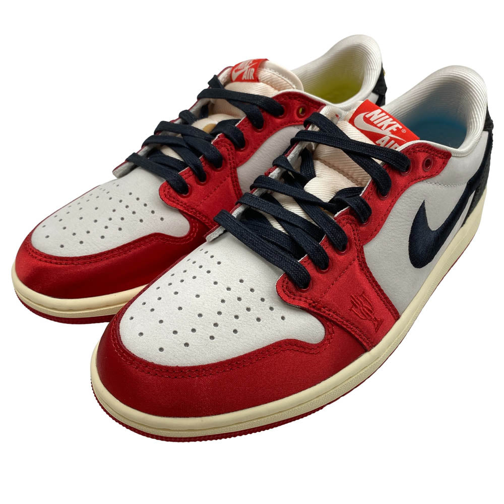 NIKE AIR JORDAN ナイキ ジョーダン FN0432-100 × Trophy Room トロフィールーム Air Jordan 1 Low OG Sail and Varsity Red AJ1 ロー セイル アンド バーシティレッド スニーカー レッド系 27.5cm【新古品】【未使用】【中古】