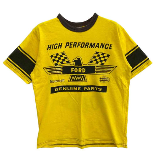 BOOTLEGGERS ブートレガーズ プリント トリム Tシャツ イエロー系 S【中古】