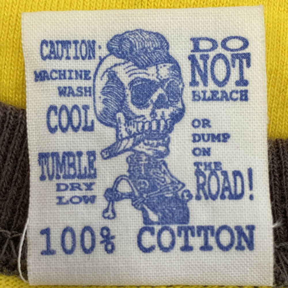 BOOTLEGGERS ブートレガーズ プリント トリム Tシャツ イエロー系 S【中古】