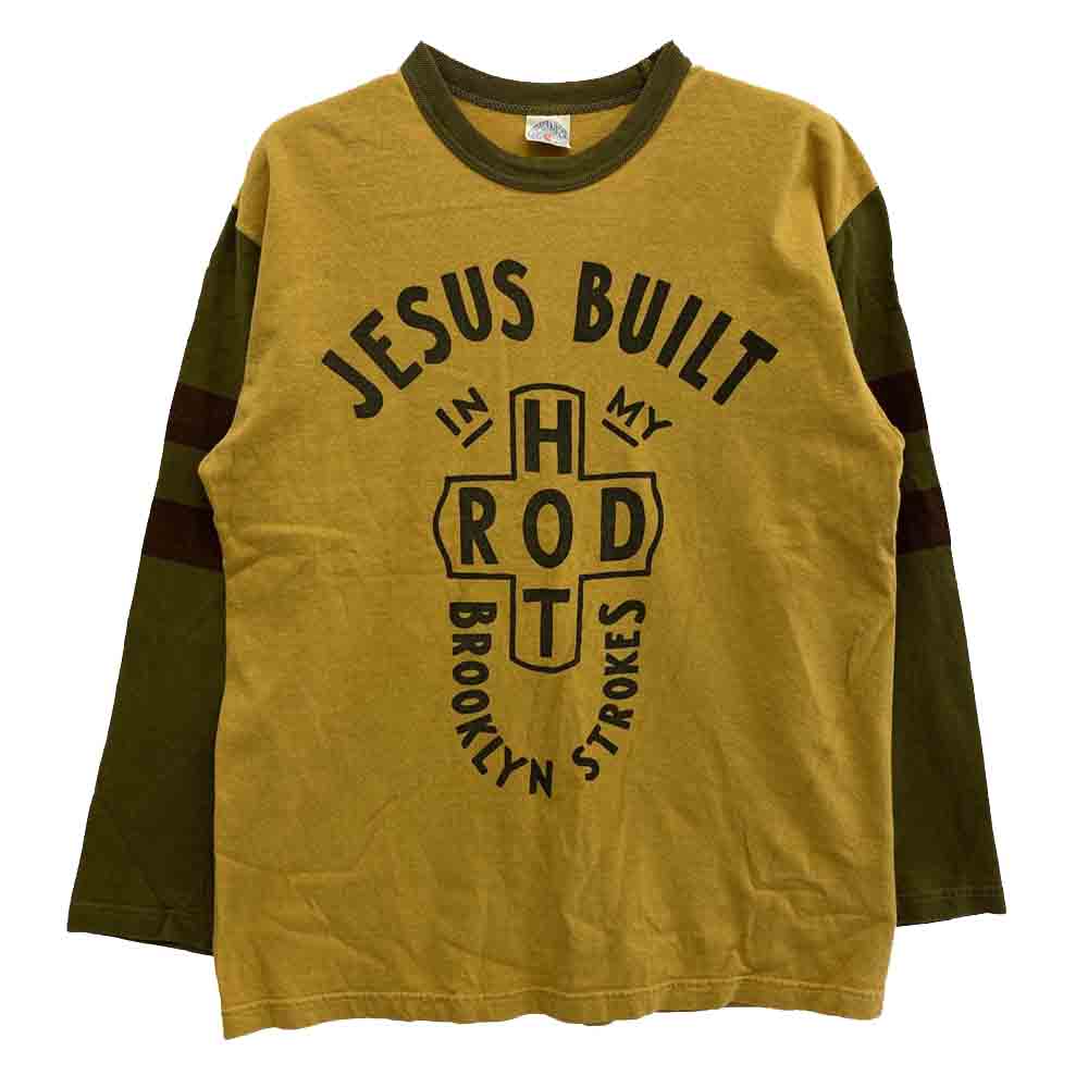 BOOTLEGGERS ブートレガーズ プリント 長袖 Tシャツ カットソー イエロー系 S【中古】