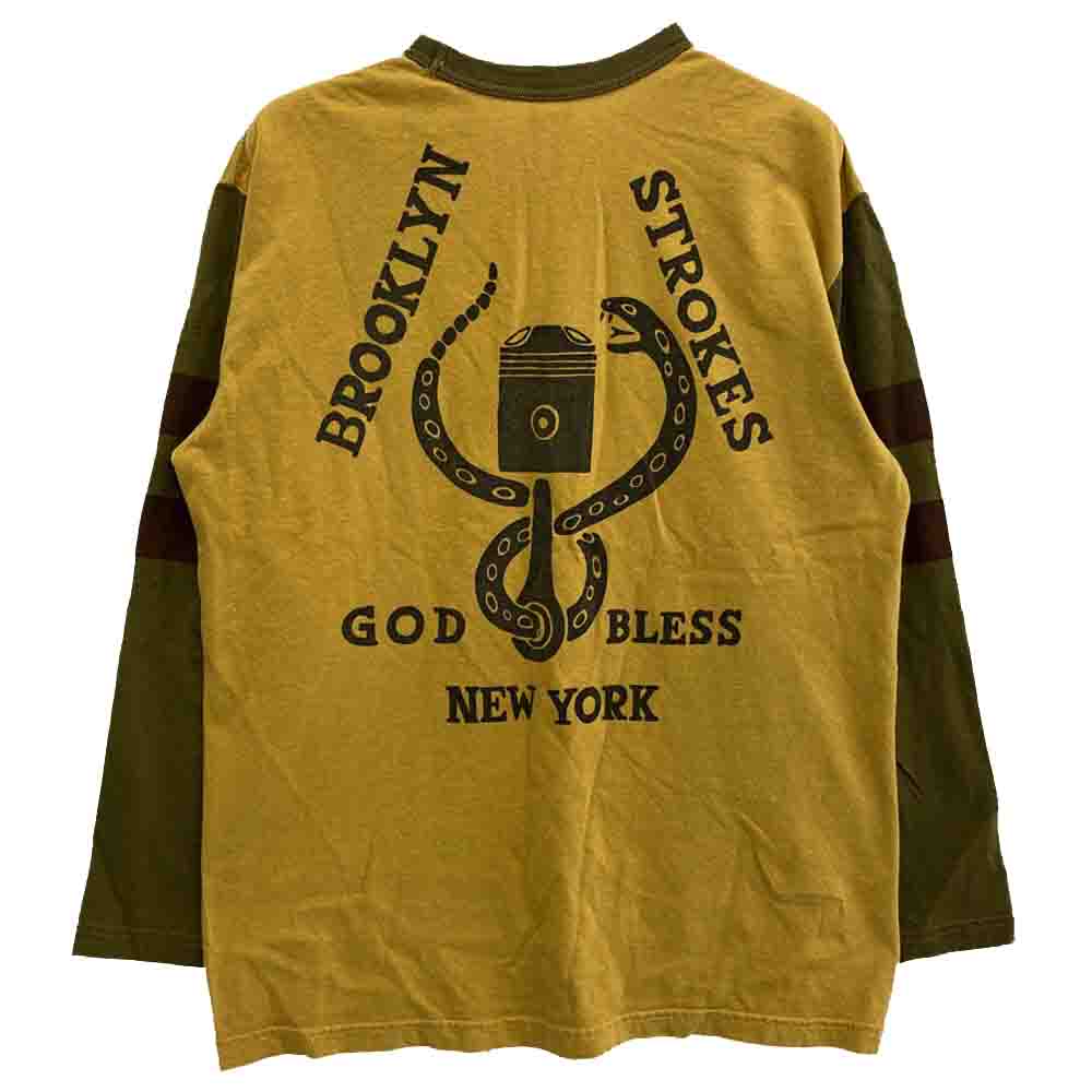 BOOTLEGGERS ブートレガーズ プリント 長袖 Tシャツ カットソー イエロー系 S【中古】