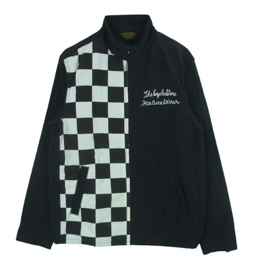 WESTRIDE ウエストライド チェッカー柄 ナイロン ジャケット 日本製 ブラック系 ホワイト系 M 36 - 38【中古】