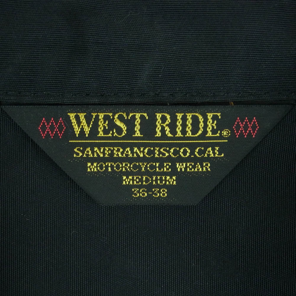 WESTRIDE ウエストライド チェッカー柄 ナイロン ジャケット 日本製 ブラック系 ホワイト系 M 36 - 38【中古】