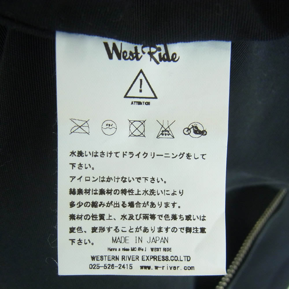 WESTRIDE ウエストライド チェッカー柄 ナイロン ジャケット 日本製 ブラック系 ホワイト系 M 36 - 38【中古】