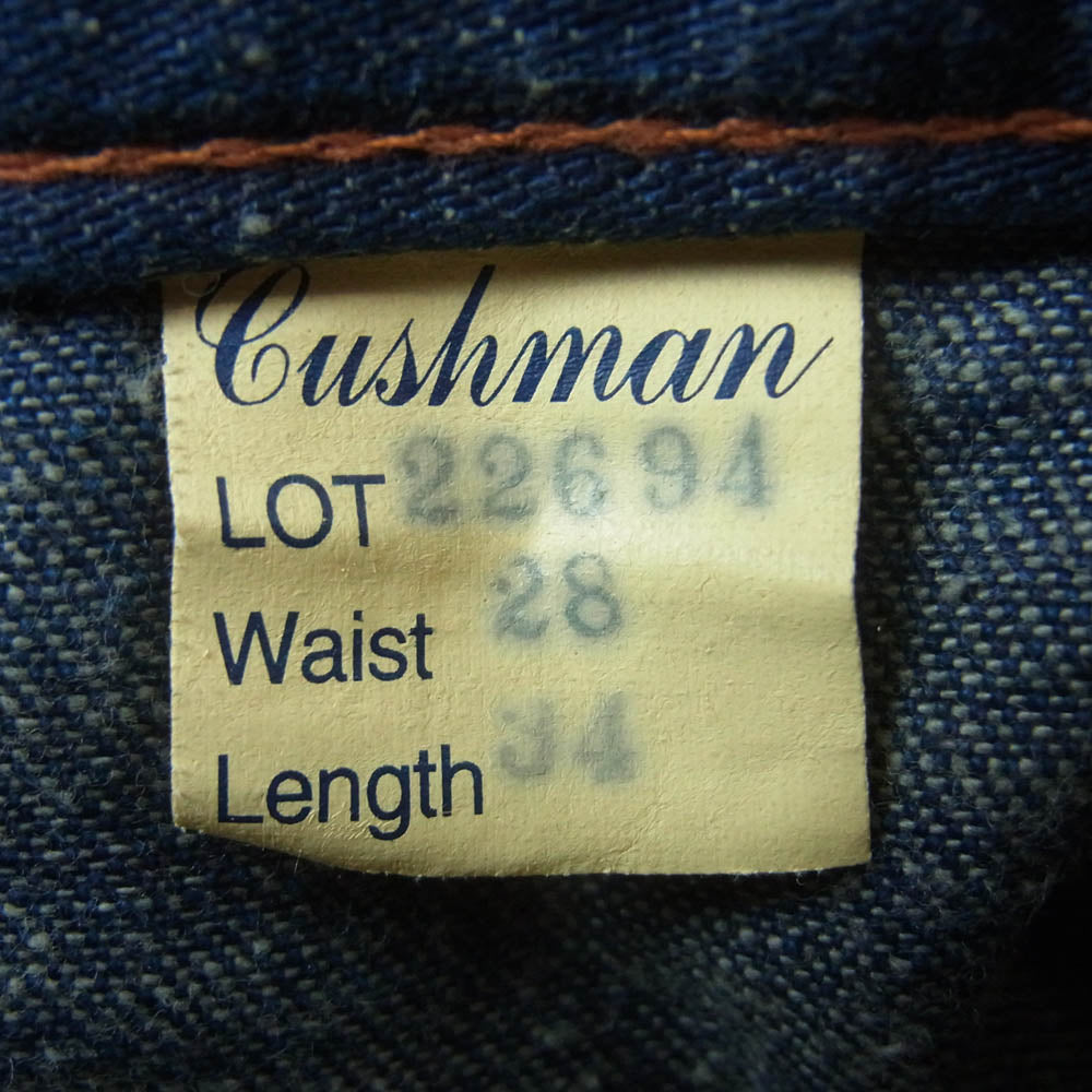 CUSHMAN クッシュマン 22694 LAPD ワーク パンツ インディゴブルー系 W28 L34【中古】