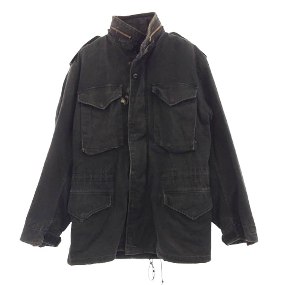 ALPHA アルファ 8415-01-099-7836 USA製 M-65 フィールド ジャケット ブラック系 S【中古】