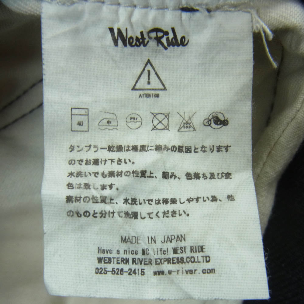 ウエストライド バイカー デニム パンツ ブラック系 31【中古】