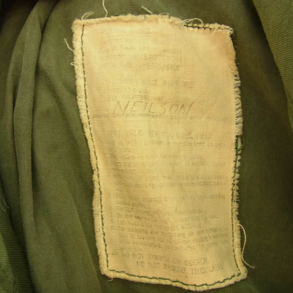ヴィウンテージ 70s～ US ARMY 米軍実物 M-65 Field Jacket 3rdタイプ ブラスジップ フィールド ジャケット グリーン系【中古】