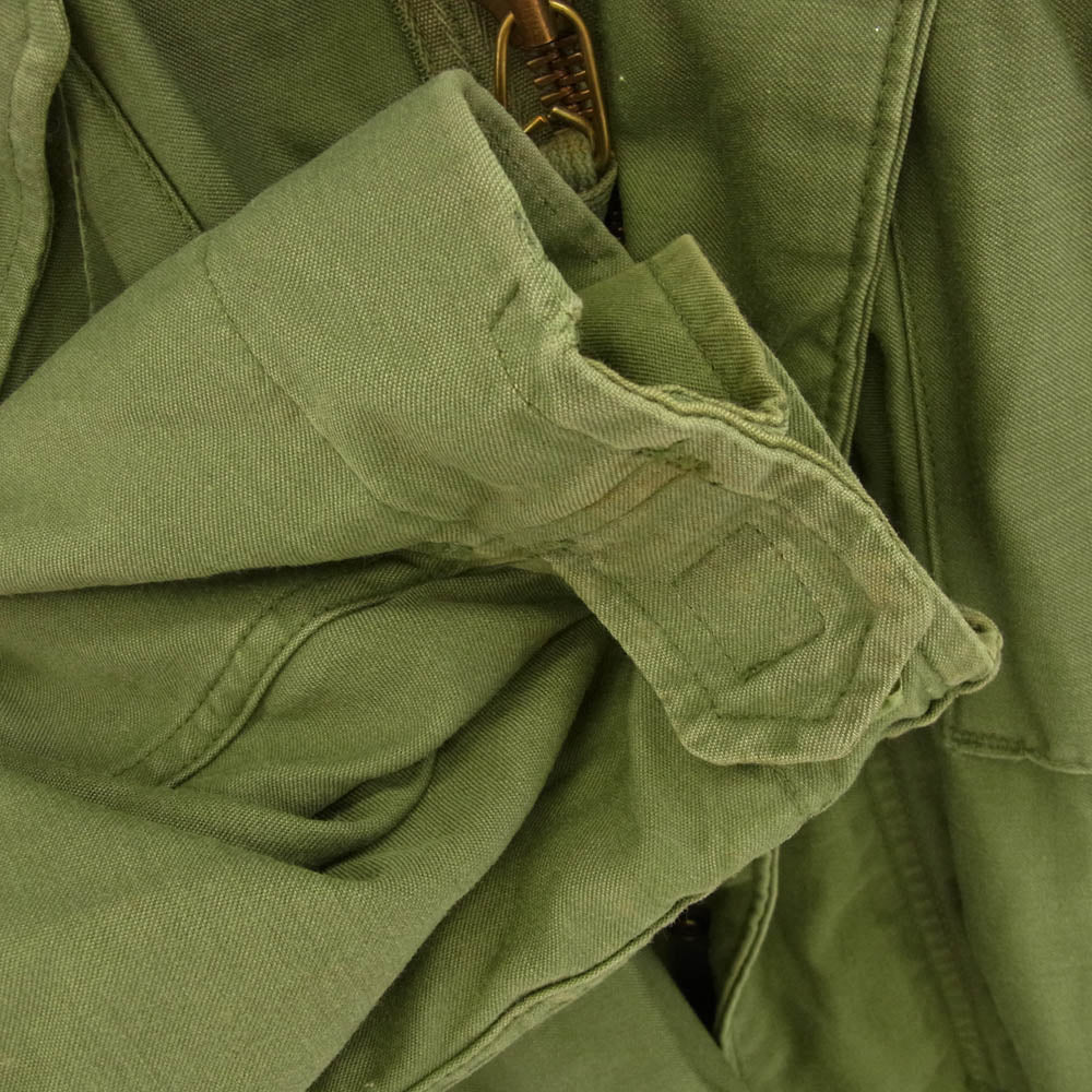 ヴィウンテージ 70s～ US ARMY 米軍実物 M-65 Field Jacket 3rdタイプ ブラスジップ フィールド ジャケット グリーン系【中古】