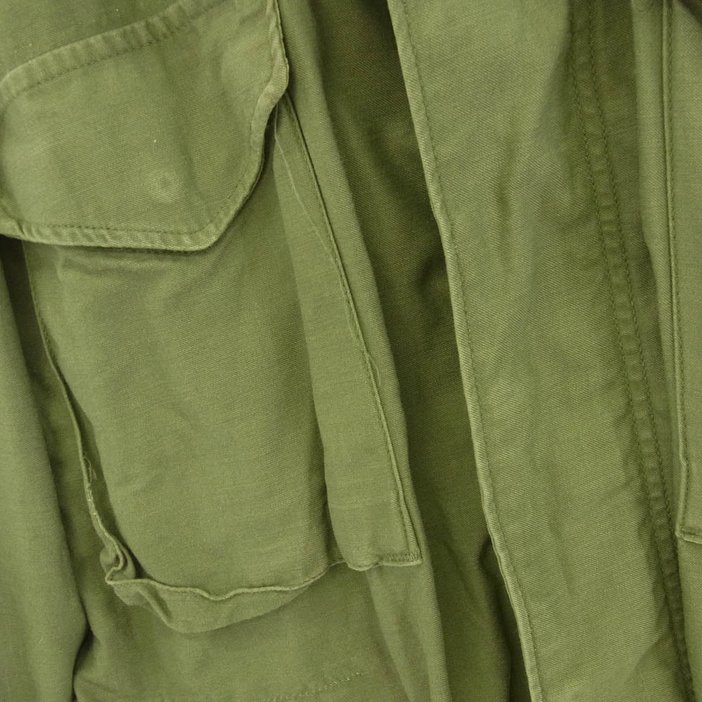 ヴィウンテージ 70s～ US ARMY 米軍実物 M-65 Field Jacket 3rdタイプ ブラスジップ フィールド ジャケット グリーン系【中古】