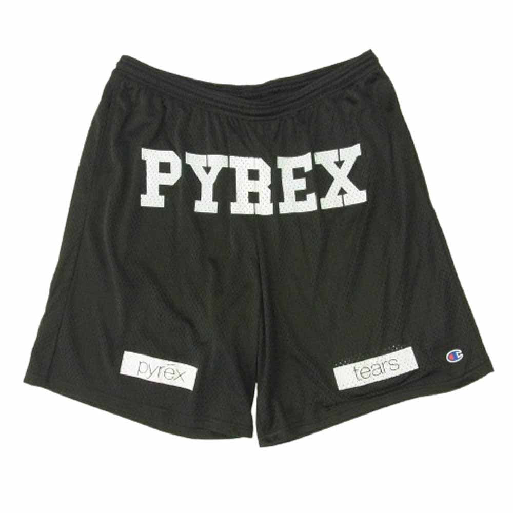 パイレックス × CHAMPION チャンピオン MESH SHORT PANTS メッシュ ショーツ ハーフパンツ ブラック系 XL【中古】