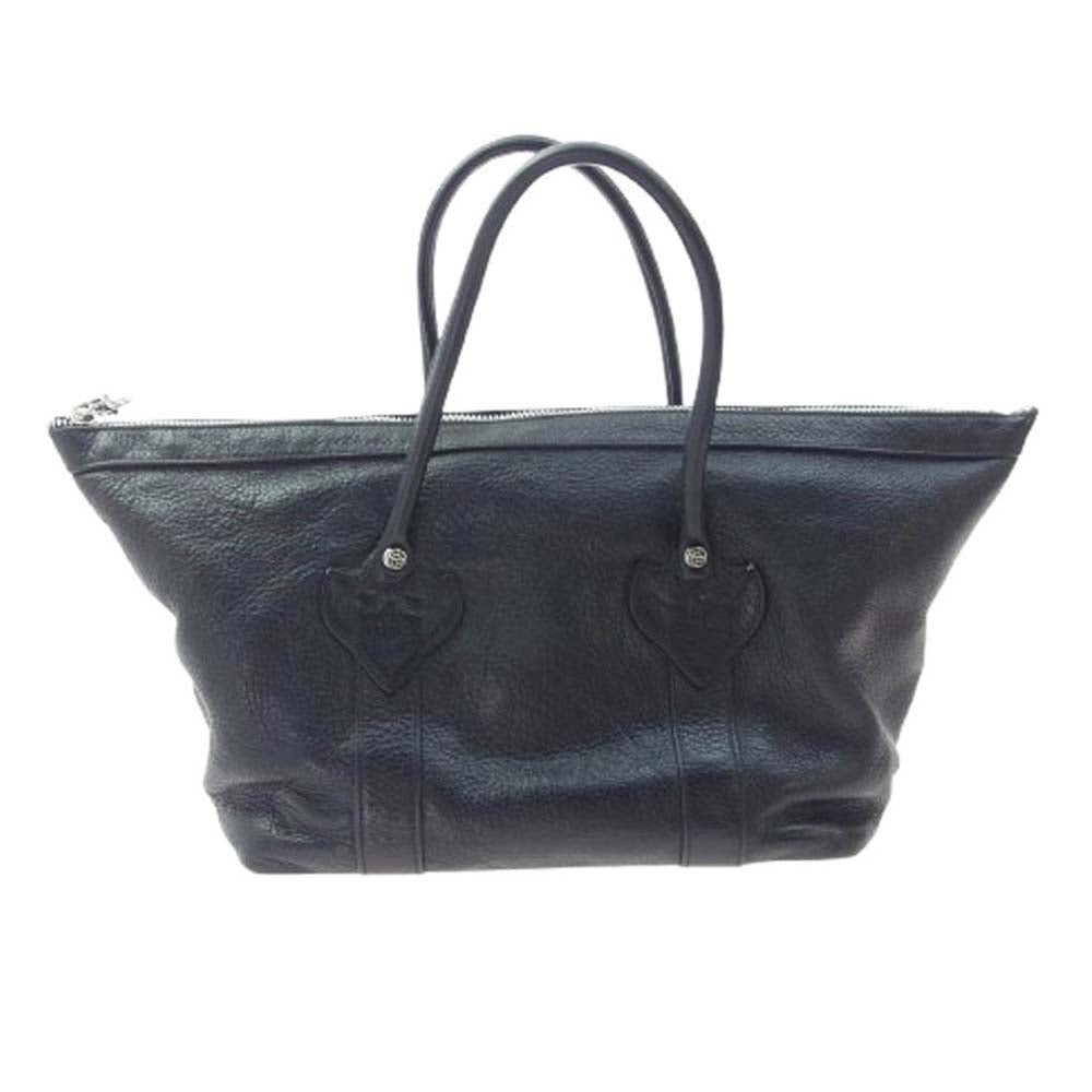 CHROME HEARTS クロムハーツ（原本無） MONICA BAG LARGE CH CRS CHクロス ラージクロス モニカ クロスボールボタン フローラルリベット バッグ ブラック系 シルバー系【中古】