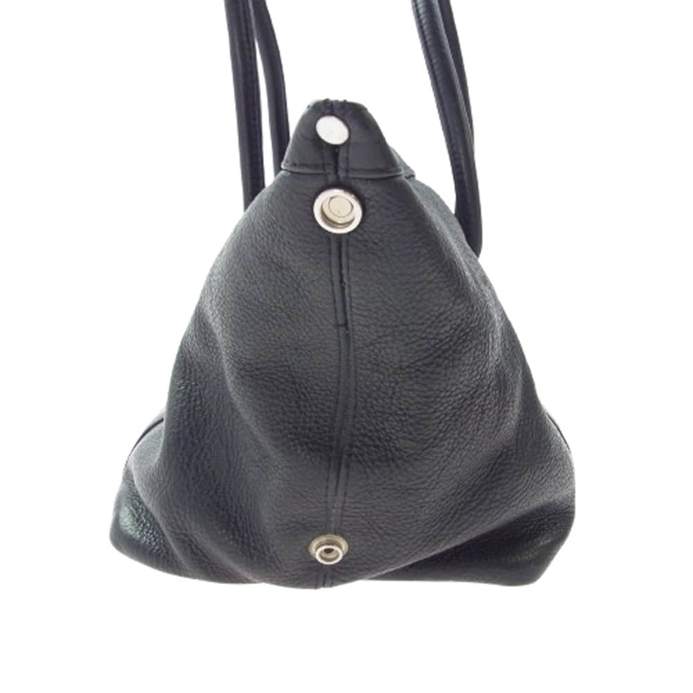 CHROME HEARTS クロムハーツ（原本無） MONICA BAG LARGE CH CRS CHクロス ラージクロス モニカ クロスボールボタン フローラルリベット バッグ ブラック系 シルバー系【中古】