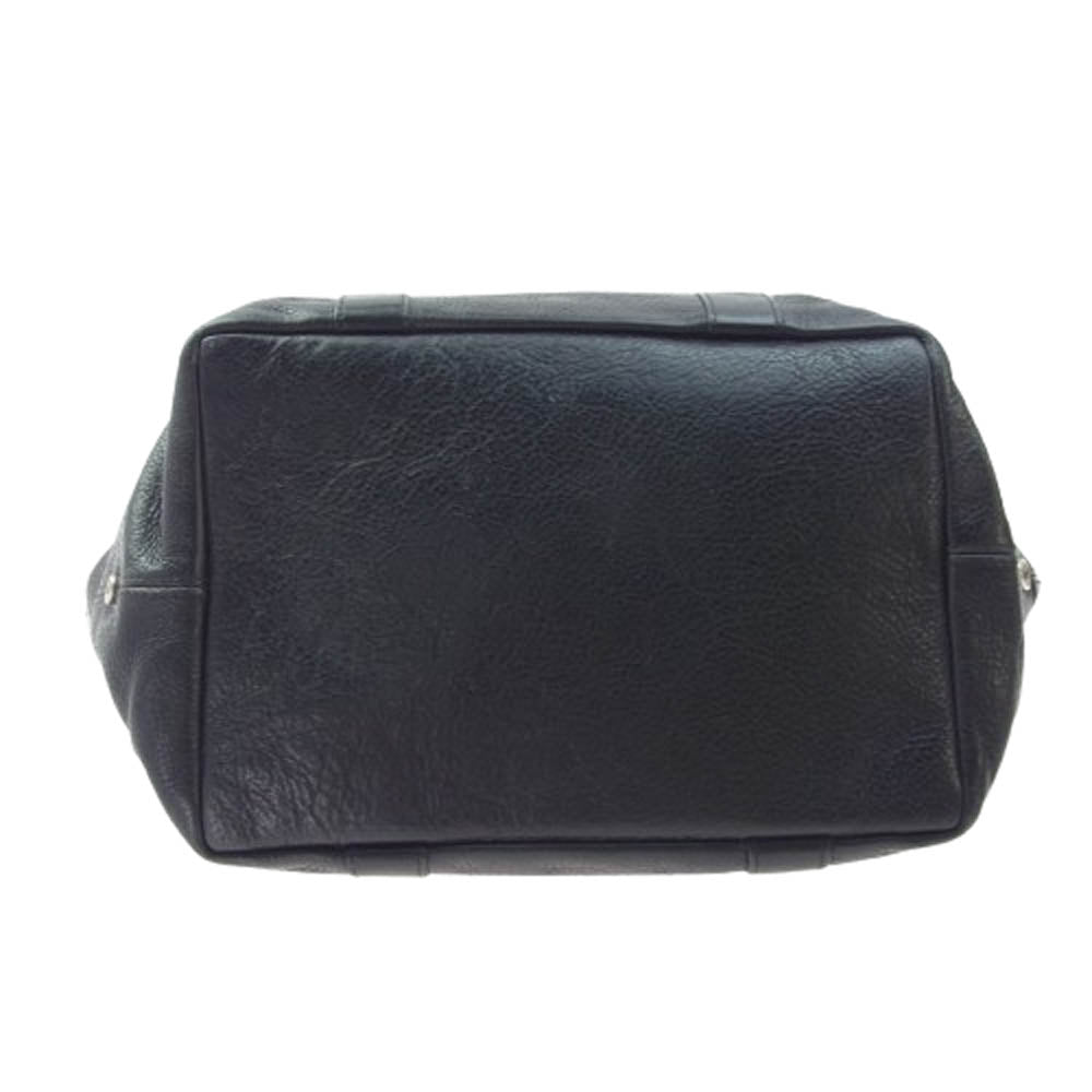 CHROME HEARTS クロムハーツ（原本無） MONICA BAG LARGE CH CRS CHクロス ラージクロス モニカ クロスボールボタン フローラルリベット バッグ ブラック系 シルバー系【中古】