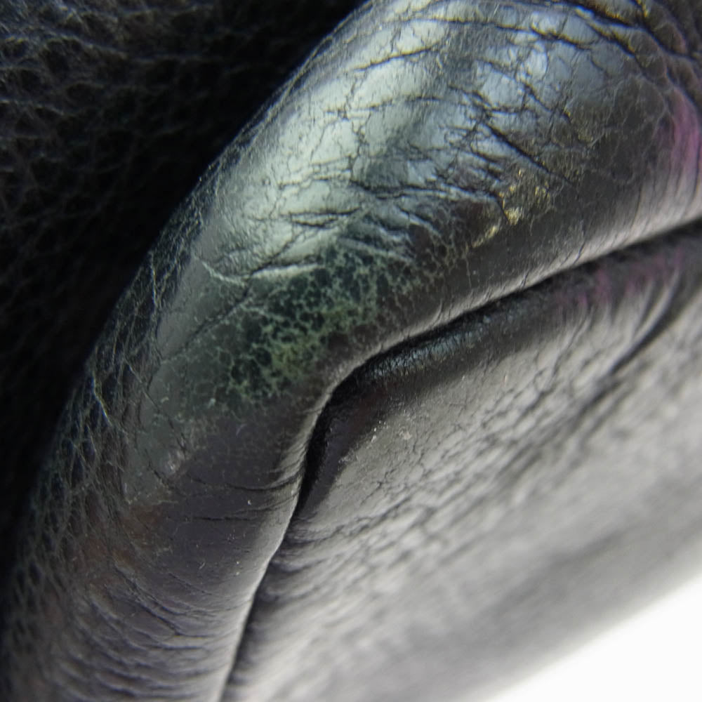 CHROME HEARTS クロムハーツ（原本無） MONICA BAG LARGE CH CRS CHクロス ラージクロス モニカ クロスボールボタン フローラルリベット バッグ ブラック系 シルバー系【中古】