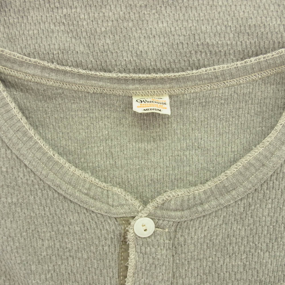 WAREHOUSE ウエアハウス ヘンリーネック 長袖カットソー グレー系 M【中古】