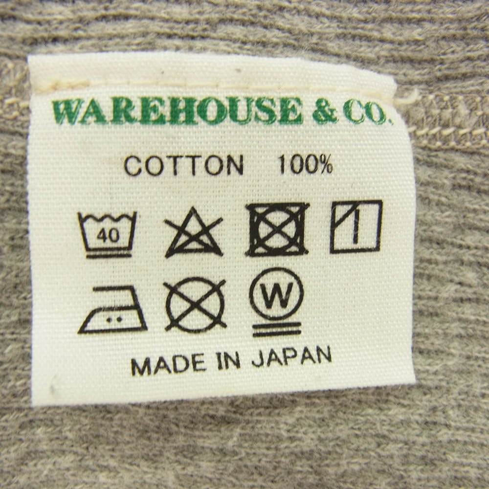 WAREHOUSE ウエアハウス ヘンリーネック 長袖カットソー グレー系 M【中古】