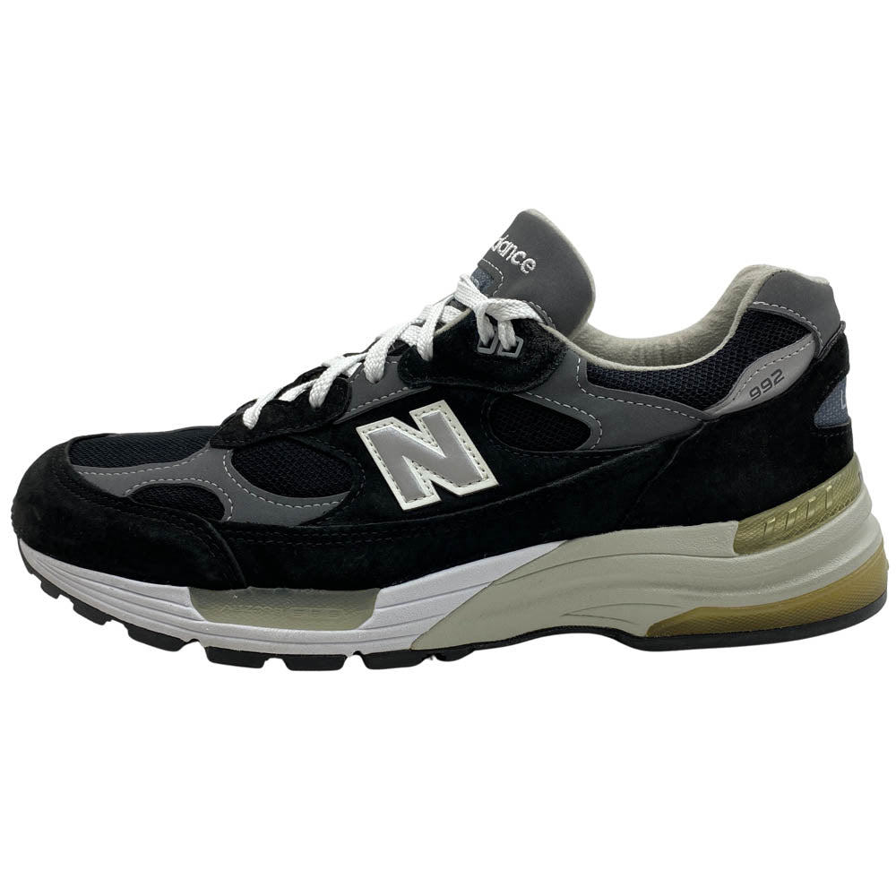 NEW BALANCE ニューバランス M992EB スエード ローカット スニーカー ブラック系 28cm【中古】