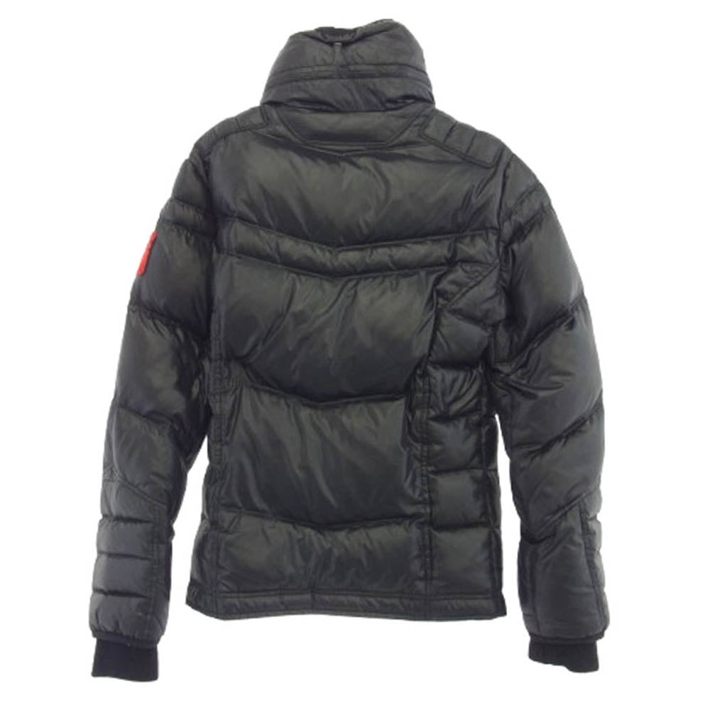 DIESEL ディーゼル 袖ロゴワッペン ダウン ジャケット ブラック系 S【中古】
