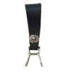 CHROME HEARTS クロムハーツ（原本無） BELT LOOP クロスボールボタン レザー ベルトループ ブラック系 シルバー系【中古】