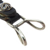 CHROME HEARTS クロムハーツ（原本無） BELT LOOP クロスボールボタン レザー ベルトループ ブラック系 シルバー系【中古】