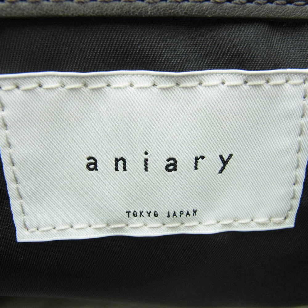 aniary アニアリ 36-02003 Artisan Leather アルティザンレザー ブリーフケース トートバッグ ビジネスバッグ チャコールグレイ系【新古品】【未使用】【中古】