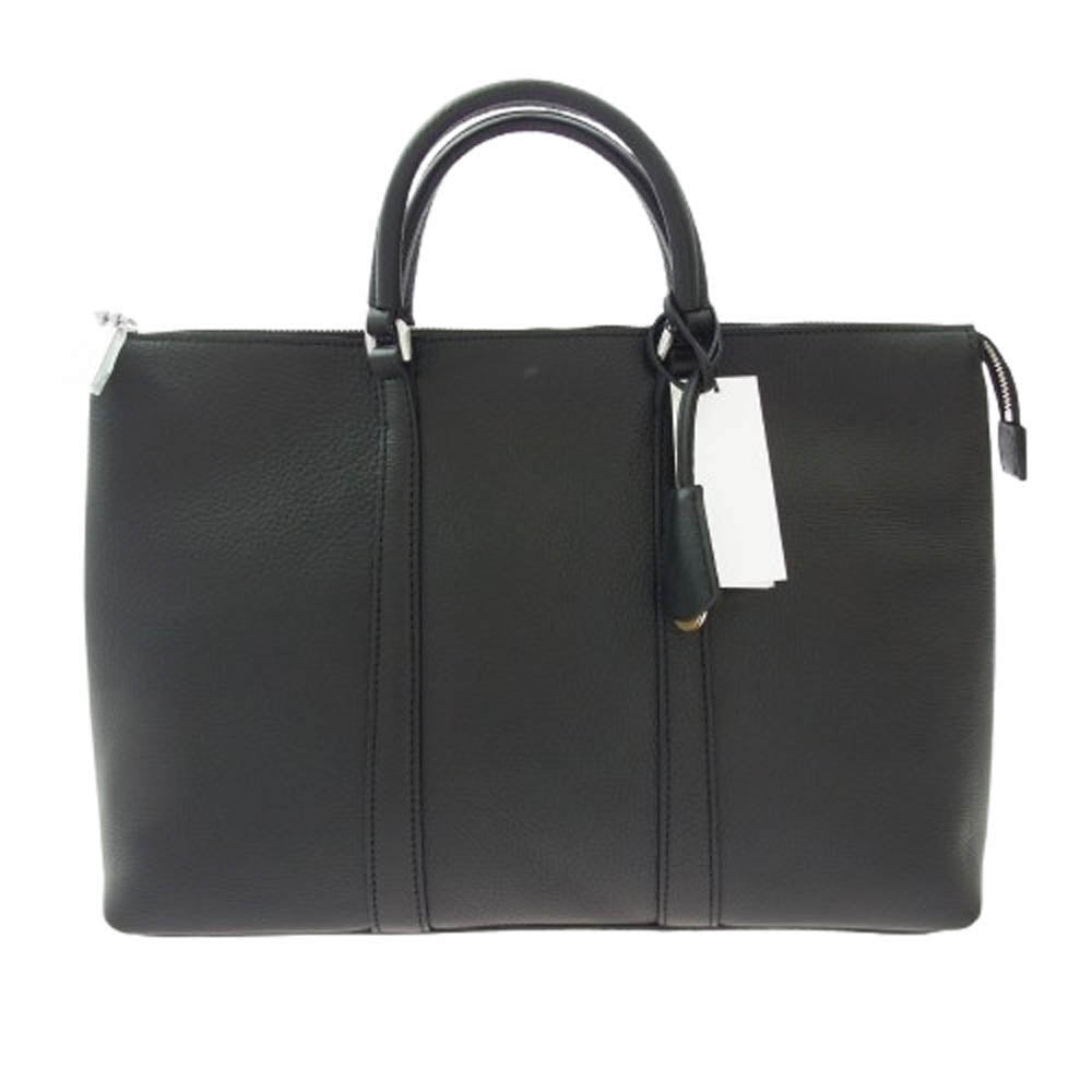 aniary アニアリ 07-01005 Shrink Leather シュリンクレザー ブリーフケース ビジネス トートバッグ ブラック系【新古品】【未使用】【中古】