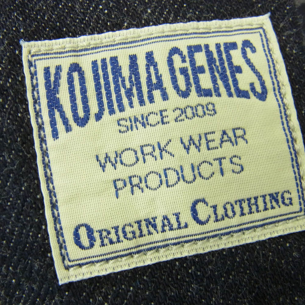 KOJIMA GENES 児島ジーンズ マルチコンボ ワークパンツ ペインター パンツ ジーンズ デニム ヒッコリー ストライプ ダークネイビー系 34【美品】【中古】