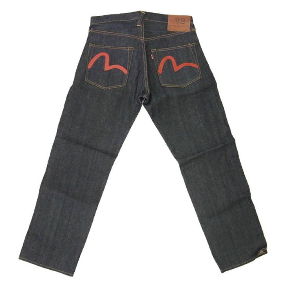 EVISU エヴィス Lot2000 No.2 赤カモメ ペイント チャコール系 33X32【極上美品】【中古】